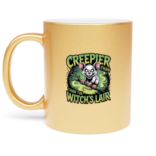 Creeper Mouse in Witch's Lair Design Metallic Mugs