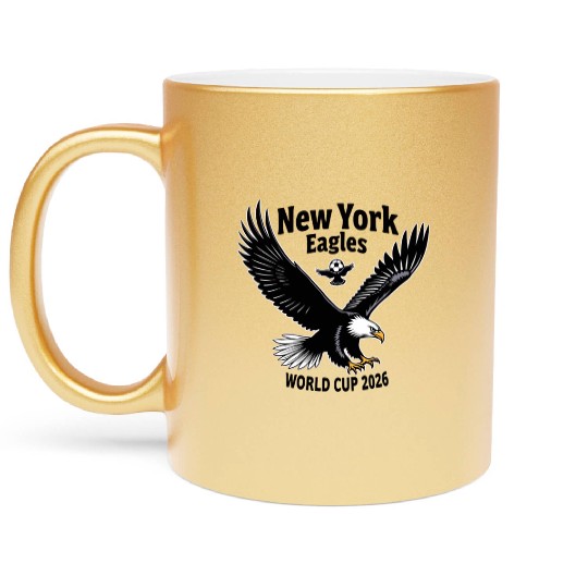Patriotic Eagle Soccer Metallic Mugs – USA World Cup 2026