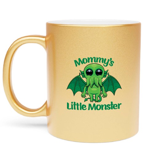 Mommy’s Little Monster Cthulhu Cuddles Metallic Mugs