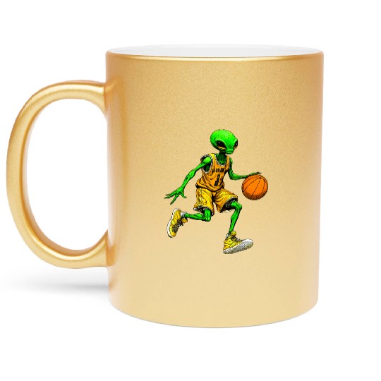 Basketball player Alien Metallic Mugs
