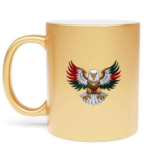 Majestic Bald Eagle with National Colors Metallic Mugs