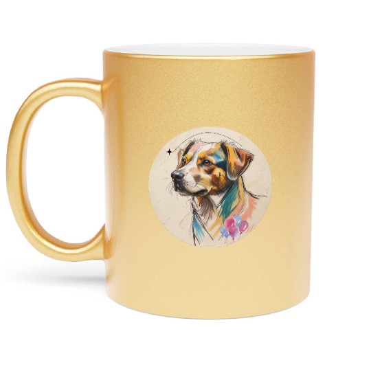 Dog Balloon Metallic Mugs