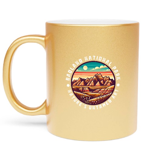 Badlands National Park Natures Untamed Metallic Mugs