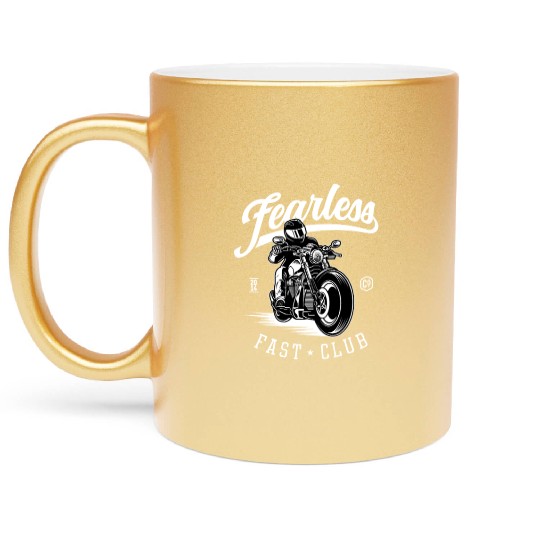 Fearless Motorcycle Club Logo Design Metallic Mugs