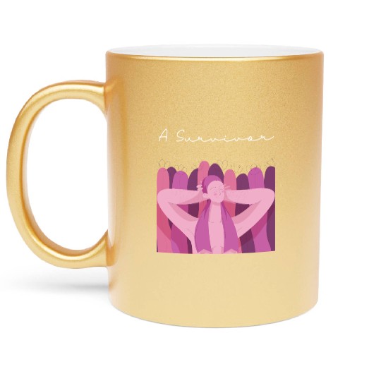 Serene Summer Girl Illustration Metallic Mugs