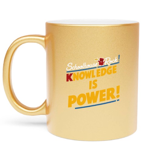 Schoolhouse Rock Knowledge is Power Back to School Metallic Mugs