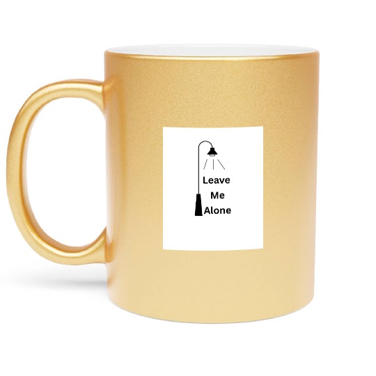sad lonely quote with a street light               Metallic Mugs