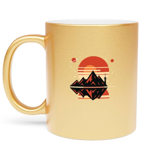 Retro Horizon Metallic Mugs