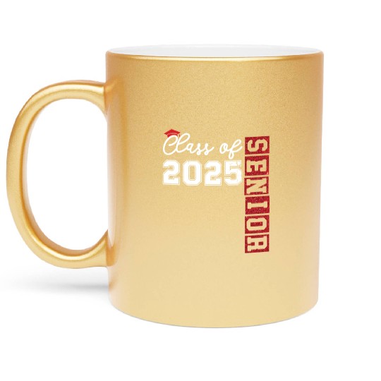 Class Of 2025 Senior Glitter Metallic Mugs