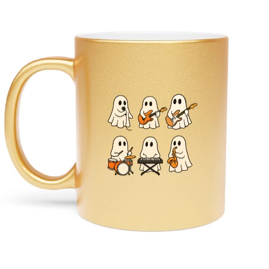 Ghost Band Musical Ensemble Metallic Mugs