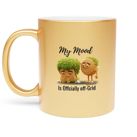 Sad Forest Creatures Cartoon Design Metallic Mugs