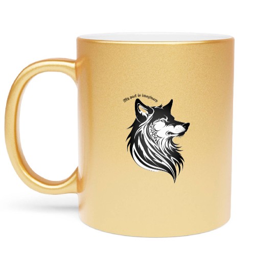 My Pack Is Imaginary - Lone Wolf Metallic Mugs