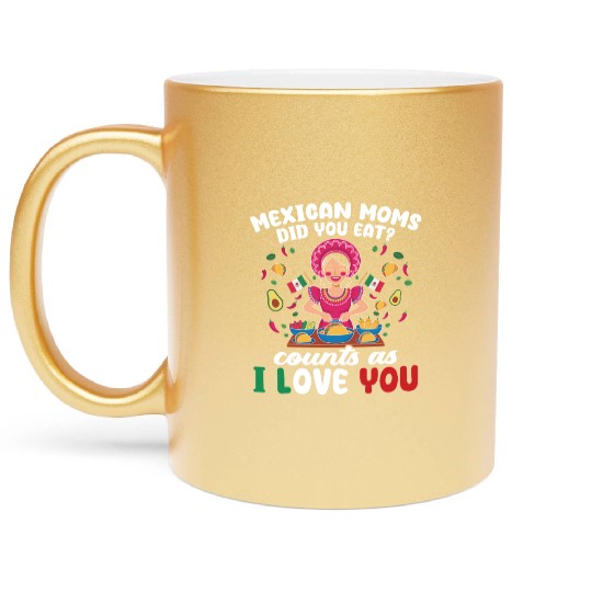 Mexican Moms Abuelita Grandma Food Gift Metallic Mugs