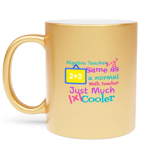 Algebra teacher same as a normal Math teacher tsht Metallic Mugs