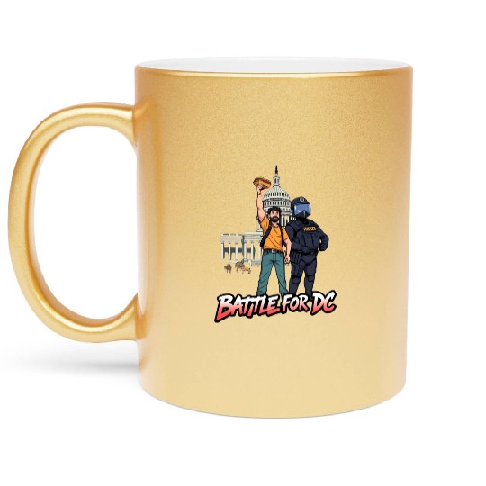 Free DC Sandwich Guy Banksy Style Street Art Metallic Mugs