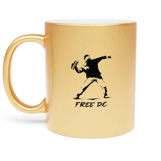 Free DC Sandwich Guy Banksy Style Street Art Metallic Mugs