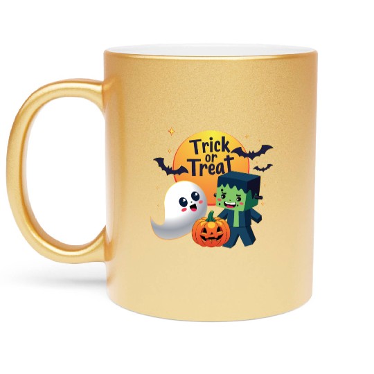 Halloween Cartoon Characters Crew Metallic Mugs