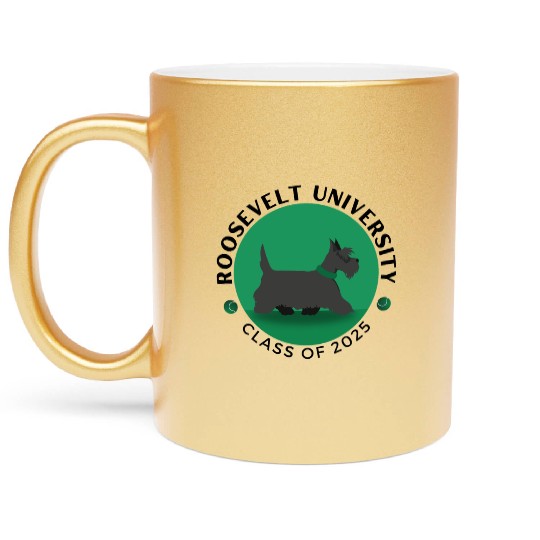 Cute Fala Dog College Illustration Metallic Mugs