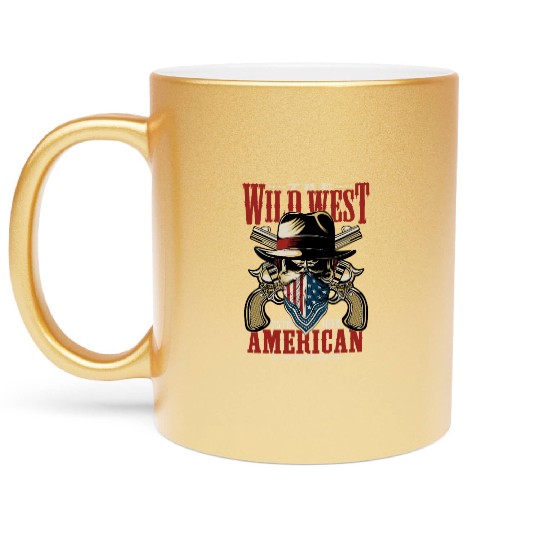 Wild West American Legend Metallic Mugs
