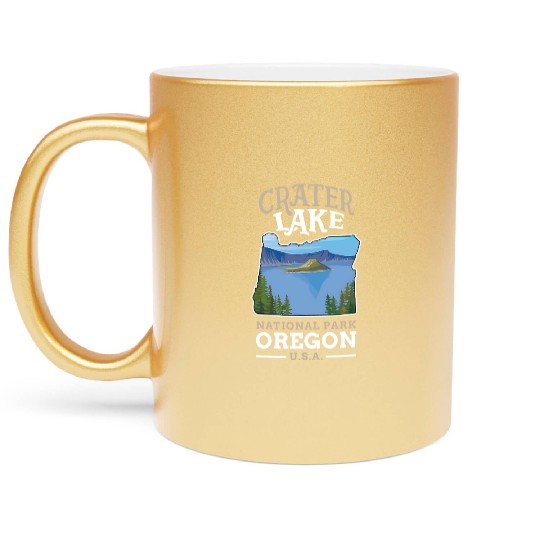 Crater Lake National Park US Oregon Metallic Mugs
