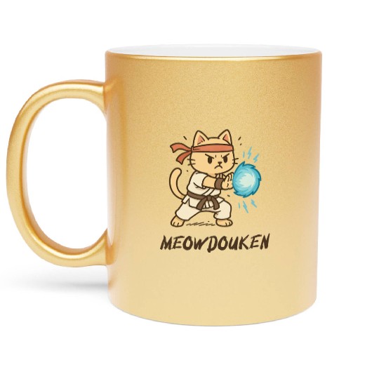 Meowdouken Street Fighter Metallic Mugs