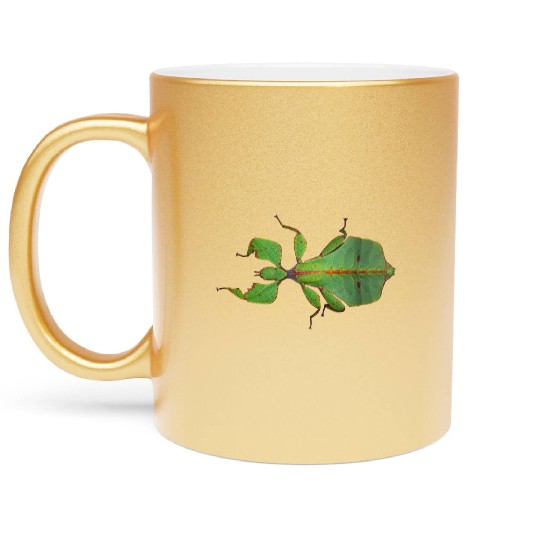 Real Leaf Insect Metallic Mugs