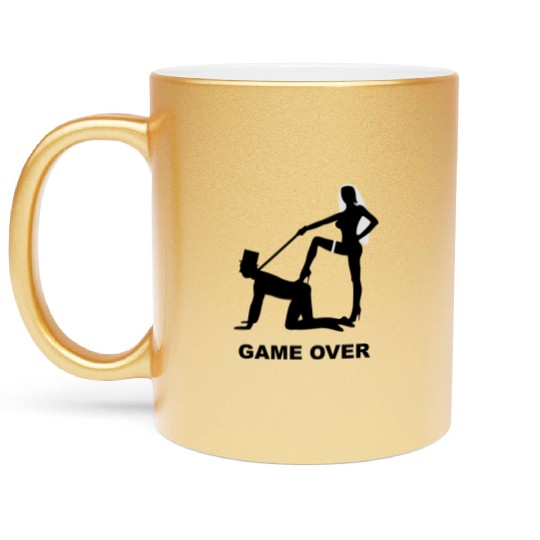 game over marriage matrimory wedlock fog haze Metallic Mugs