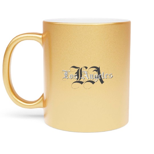 Los Angeles BlackLetter Metallic Mugs