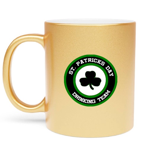 Sta Patrick's Day Drinking Team Metallic Mugs