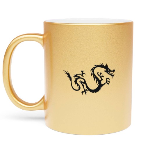 Chinese Dragon Tattoo 3 Metallic Mugs