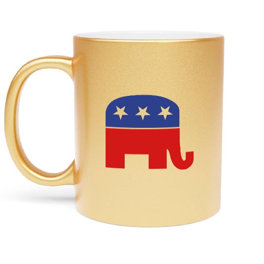 Republican elephant Metallic Mugs