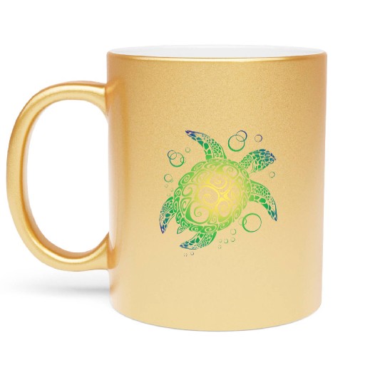 Sea Turtle Metallic Mugs