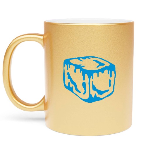 Ice Cube Design Metallic Mugs