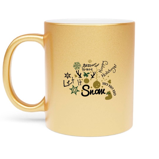 Season holidays messages Metallic Mugs