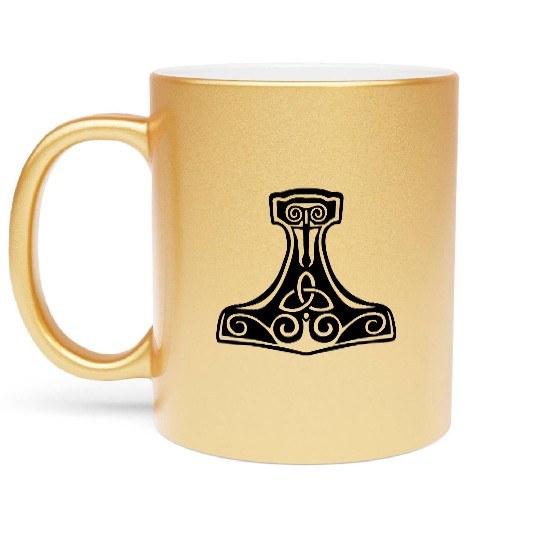 hammer of thor Metallic Mugs