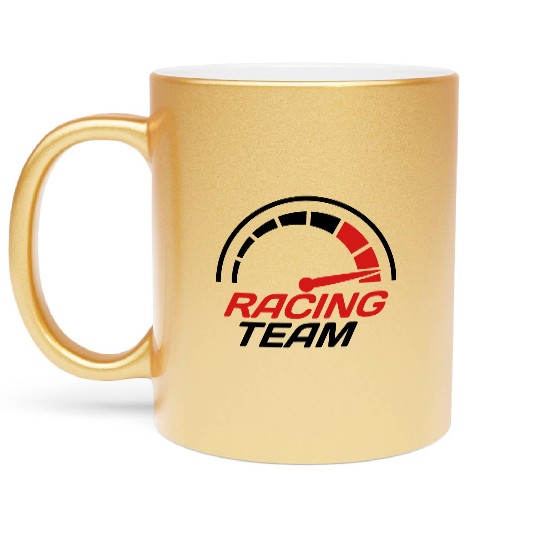 Racing team speedometer quick lawn Metallic Mugs