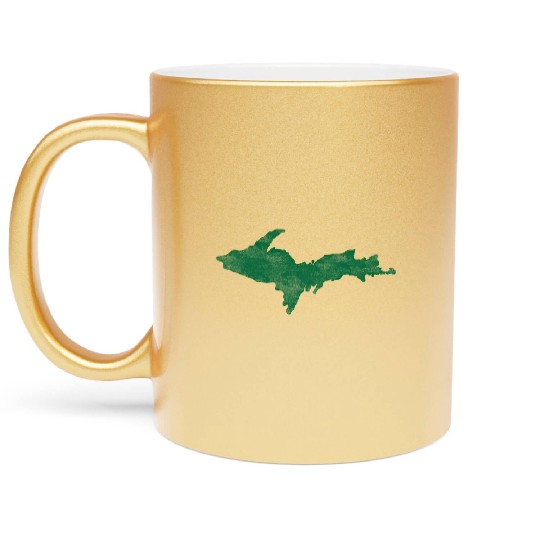 Distressed Vintage Upper Peninsula U.P. Metallic Mugs Metallic Mugs