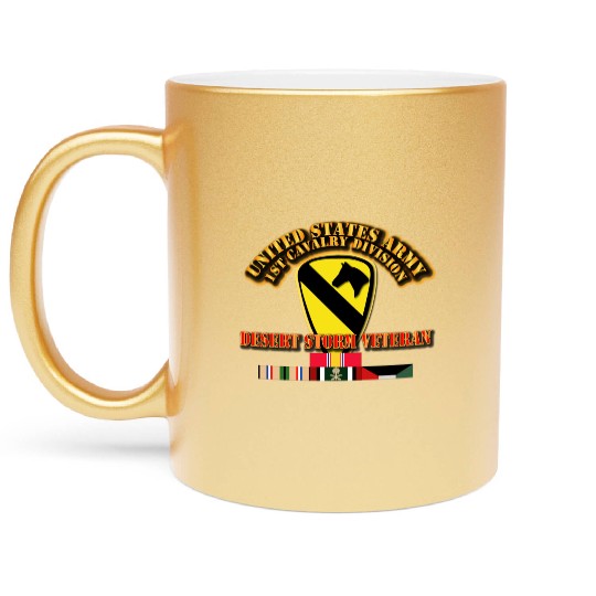 Army - 1st Cavalry Division - Desert Storm Veteran Metallic Mugs