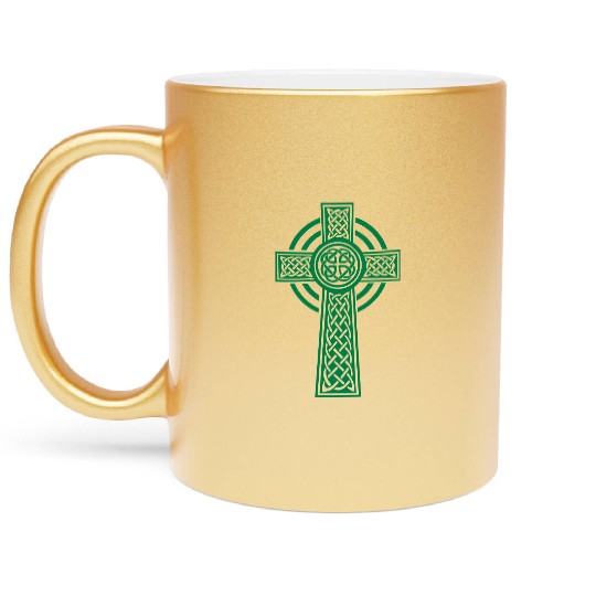 Celtic cross Metallic Mugs