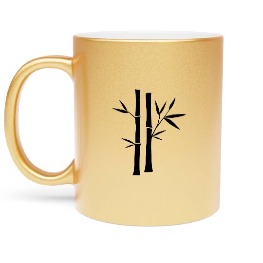Bamboo Outline Vector Metallic Mugs
