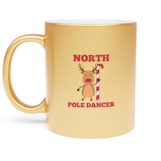 North Pole Dancer Metallic Mugs