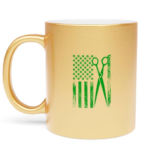 Hair stylist - Hair stylist flag Metallic Mugs for american