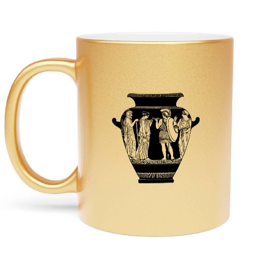 Greek vase 5 Metallic Mugs