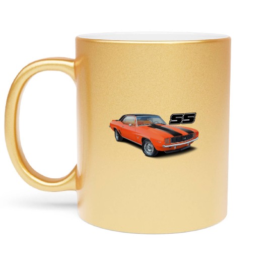 1969 Orange Camaro Metallic Mugs