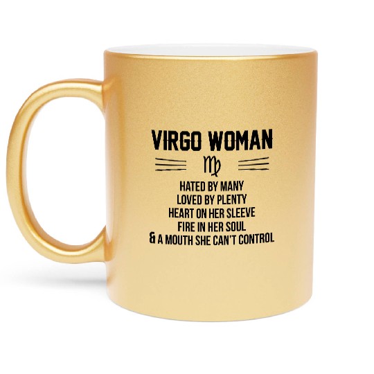 Virgo Woman Metallic Mugs