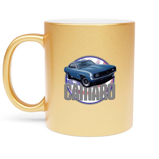 Bold Camaro in Blue Metallic Mugs