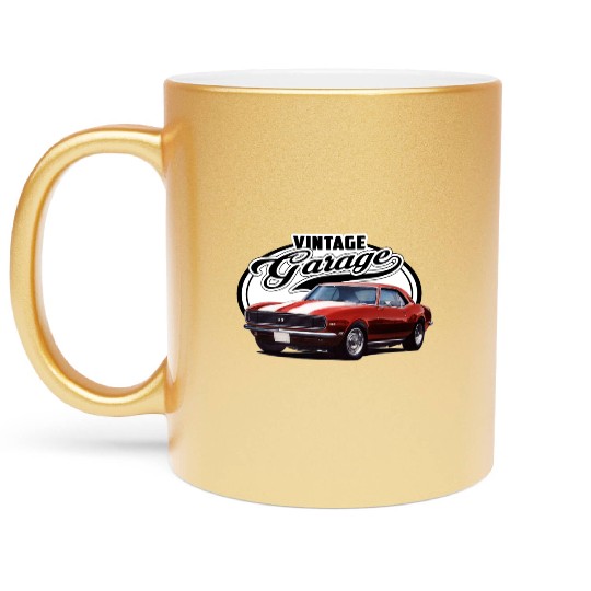 Vintage Camaro Garage Metallic Mugs