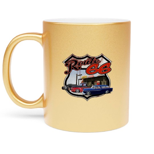 Route 66 Triple Metallic Mugs