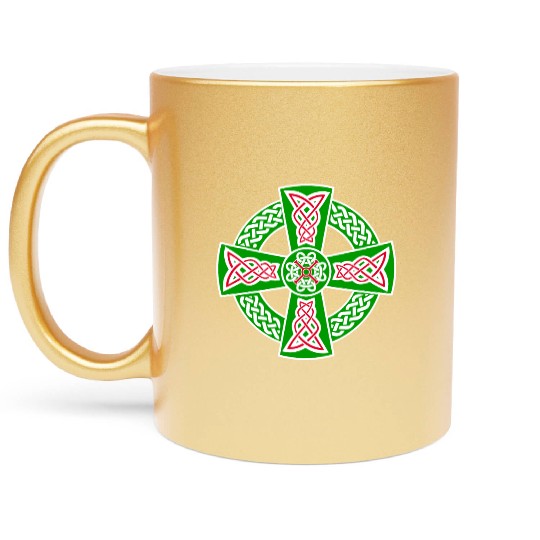 Celtic cross Metallic Mugs