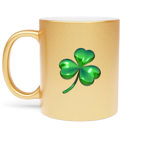 3D Shamrock Metallic Mugs